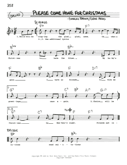 page one of Please Come Home For Christmas (Real Book – Melody, Lyrics & Chords)