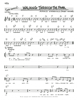 page one of Walking Through The Park (Real Book – Melody, Lyrics & Chords)