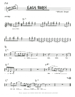 page one of Easy Baby (Real Book – Melody, Lyrics & Chords)