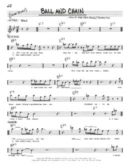 page one of Ball And Chain (Real Book – Melody, Lyrics & Chords)