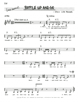 page one of Bottle Up And Go (Real Book – Melody, Lyrics & Chords)