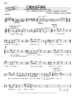 page one of Crossfire (Real Book – Melody, Lyrics & Chords)