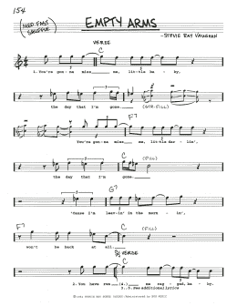 page one of Empty Arms (Real Book – Melody, Lyrics & Chords)