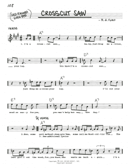 page one of Crosscut Saw (Real Book – Melody, Lyrics & Chords)