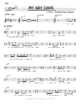 page one of My Way Down (Real Book – Melody, Lyrics & Chords)