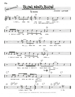 page one of Blow, Wind, Blow (Real Book – Melody, Lyrics & Chords)