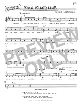 page one of Rock Island Line (Real Book – Melody, Lyrics & Chords)