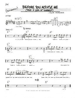 page one of Before You Accuse Me (Take A Look At Yourself) (Real Book – Melody, Lyrics & Chords)