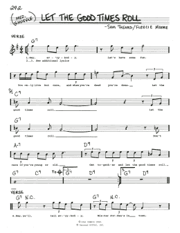 page one of Let The Good Times Roll (Real Book – Melody, Lyrics & Chords)