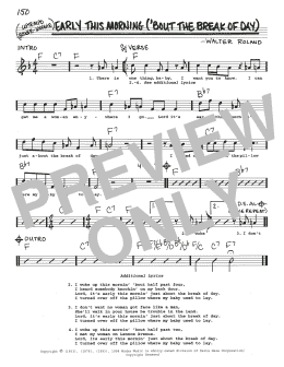 page one of Early In The Mornin' (Real Book – Melody, Lyrics & Chords)