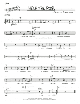 page one of Help The Poor (Real Book – Melody, Lyrics & Chords)