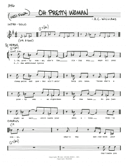 page one of Oh Pretty Woman (Real Book – Melody, Lyrics & Chords)