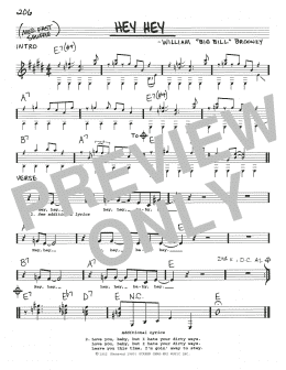 page one of Hey Hey (Real Book – Melody, Lyrics & Chords)