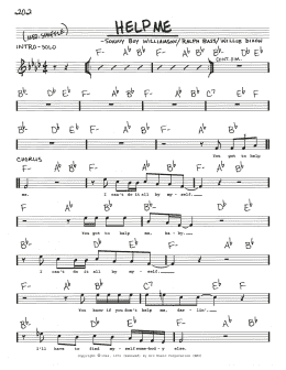 page one of Help Me (Real Book – Melody, Lyrics & Chords)