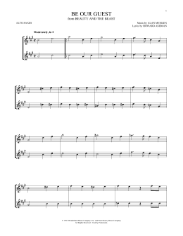 page one of Be Our Guest (from Beauty And The Beast) (Alto Sax Duet)