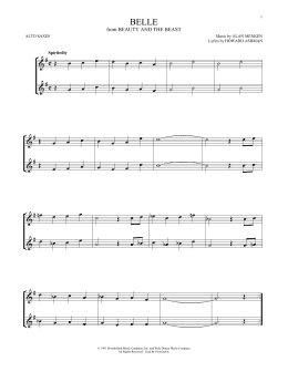 page one of Belle (from Beauty And The Beast) (Alto Sax Duet)
