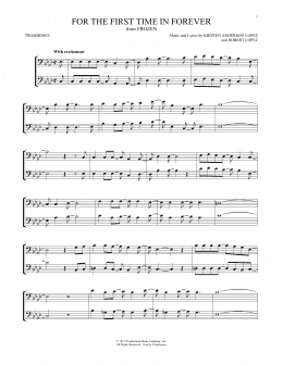 page one of For The First Time In Forever (from Frozen) (Trombone Duet)