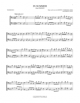page one of In Summer (from Frozen) (Trombone Duet)