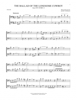 page one of The Ballad Of The Lonesome Cowboy (from Toy Story 4) (Cello Duet)