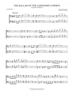 page one of The Ballad Of The Lonesome Cowboy (from Toy Story 4) (Trombone Duet)