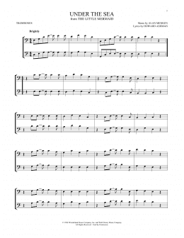 page one of Under The Sea (from The Little Mermaid) (Trombone Duet)