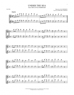 page one of Under The Sea (from The Little Mermaid) (Flute Duet)