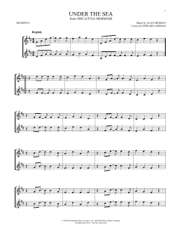 page one of Under The Sea (from The Little Mermaid) (Trumpet Duet)