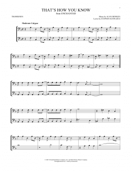 page one of That's How You Know (from Enchanted) (Trombone Duet)