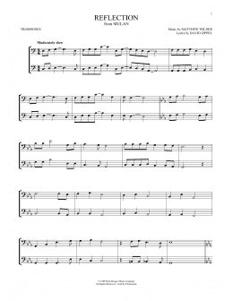 page one of Reflection (from Mulan) (Trombone Duet)