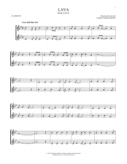 page one of Lava (from Lava) (Clarinet Duet)
