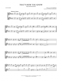 page one of That's How You Know (from Enchanted) (Alto Sax Duet)