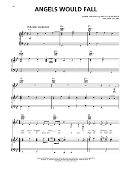 page one of Angels Would Fall (Piano, Vocal & Guitar Chords (Right-Hand Melody))