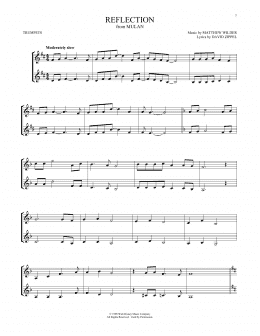 page one of Reflection (from Mulan) (Trumpet Duet)
