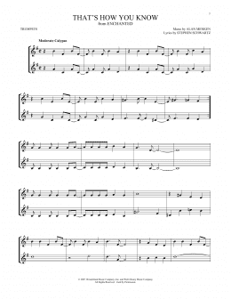 page one of That's How You Know (from Enchanted) (Trumpet Duet)