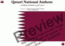 page one of Qatari National Anthem for String Orchestra MFAO World National Anthem Series)