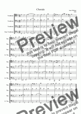page one of Trombone Chorale