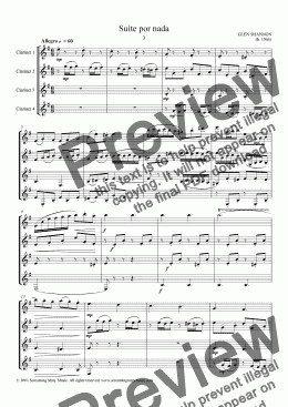 page one of Suite por nada: 3. Allegro