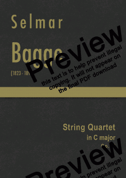 page one of Bagge - String Quartet in C major