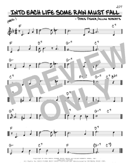 page one of Into Each Life Some Rain Must Fall (Real Book – Melody & Chords)
