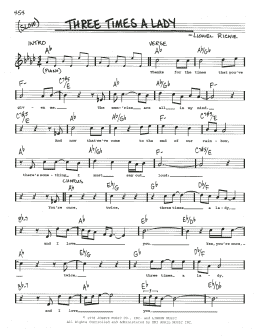 page one of Three Times A Lady (Real Book – Melody & Chords)