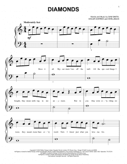 page one of Diamonds (Big Note Piano)