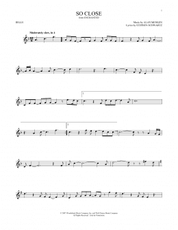 page one of So Close (from Enchanted) (Bells Solo)