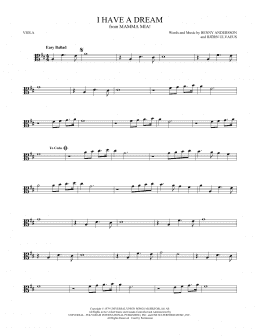page one of I Have A Dream (Viola Solo)