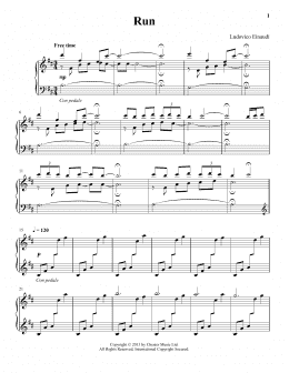 page one of Run (Piano Solo)