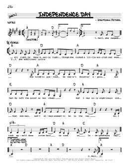 page one of Independence Day (Real Book – Melody, Lyrics & Chords)