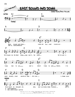 page one of East Bound And Down (Real Book – Melody, Lyrics & Chords)