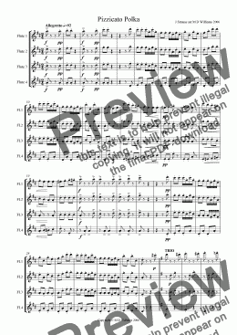 page one of Flute Quartet: Strauss Pizzicato Polka