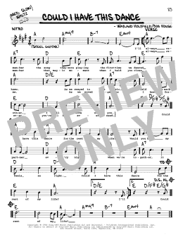 page one of Could I Have This Dance (Real Book – Melody, Lyrics & Chords)