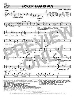 page one of Workin' Man Blues (Real Book – Melody, Lyrics & Chords)