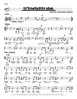 page one of Strawberry Wine (Real Book – Melody, Lyrics & Chords)